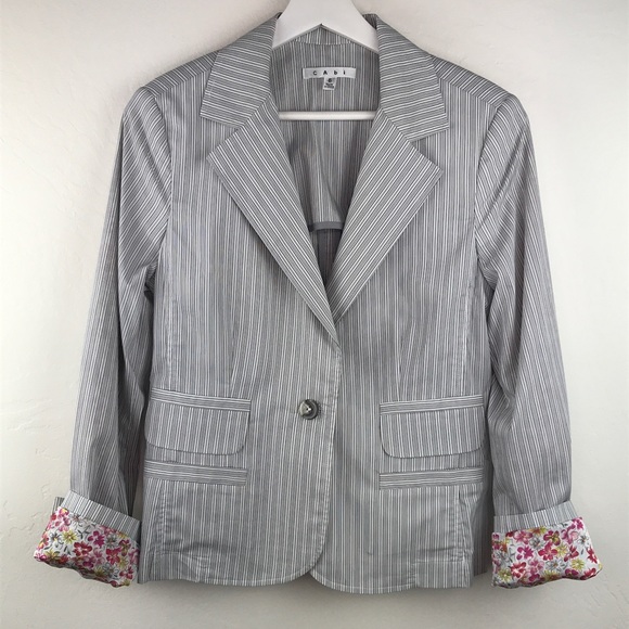 CAbi Jackets & Blazers - CAbi Striped Boyfriend Blazer Jacket, 6 Style #903